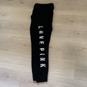 Victoria’s Secret pink bling jogger sweats black size large
